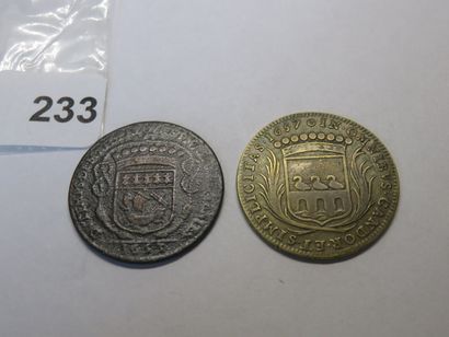Jetons - Maire de Nantes - Lot de 2 Jetons...