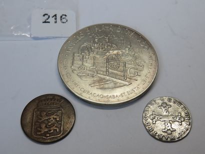 Monnaies - Pays-Bas (Colonies) - Lot de 3...