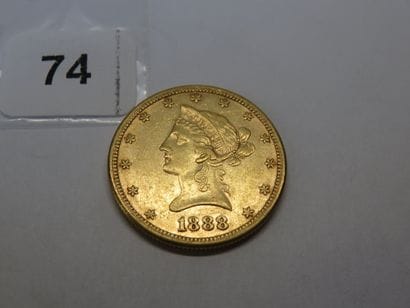 Gold coin - USA - 10 Dollars Liberty crowned...