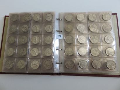 Monnaies Argent - France - Lot de 491 monnaies...