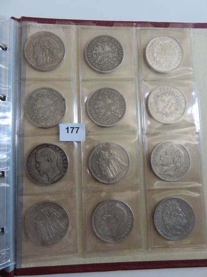 Monnaies Argent - France - Lot de 491 monnaies...