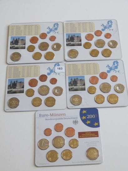 Monnaies Euros - Allemagne - Lot de 5 x Set...