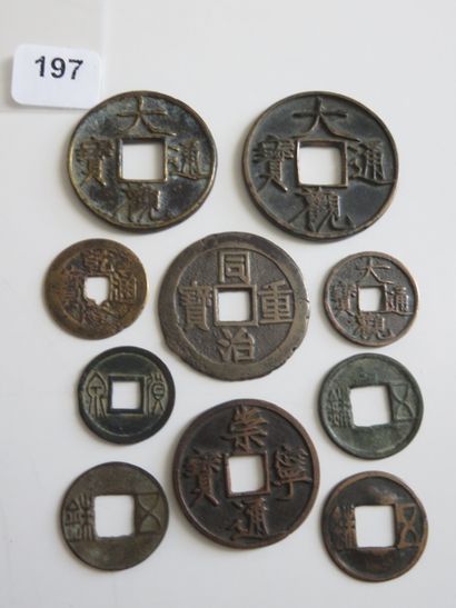 Monnaies - Chine - Lot de 10 monnaies, -...
