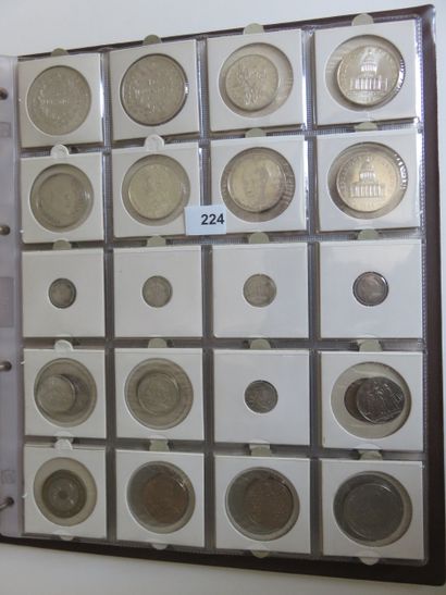 Monnaies - Collection de 129 monnaies diverses...