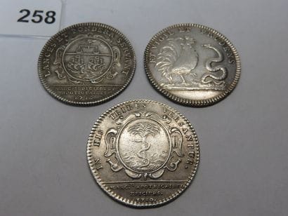 Tokens - Lot of 3 silver tokens: Collège...