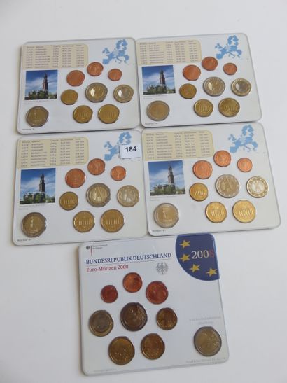 Monnaies Euros - Allemagne - Lot de 5 x Set...