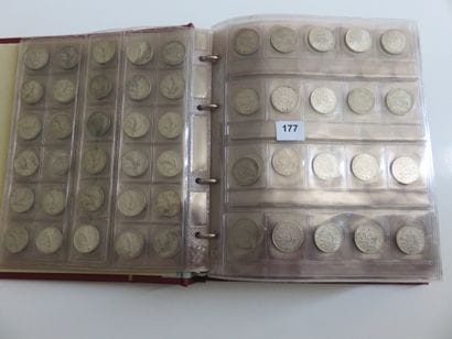 Monnaies Argent - France - Lot de 491 monnaies...