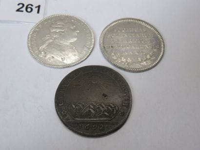 Tokens - Lot of 3 tokens: Monnaie de Rouen...