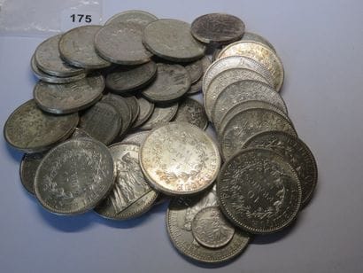 Monnaies argent - France - Lot de 39 monnaies...
