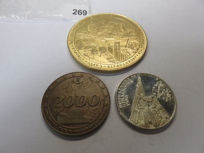 Medals of Strasbourg - Lot of 3 medals :...