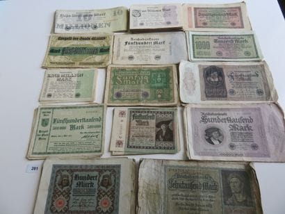 Banknotes - Lot of 176 German banknotes,...
