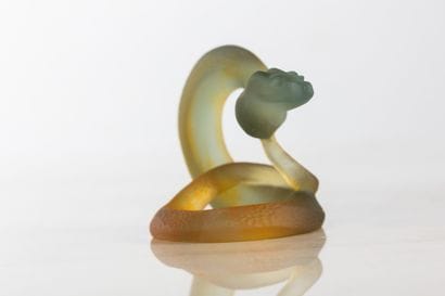DAUM FRANCE
Snake statuette in crystal signed...