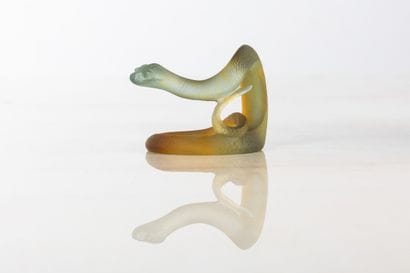 DAUM FRANCE
Snake statuette in crystal signed...