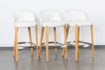 CONTEMPORARY WORK
Three stools, seat and...