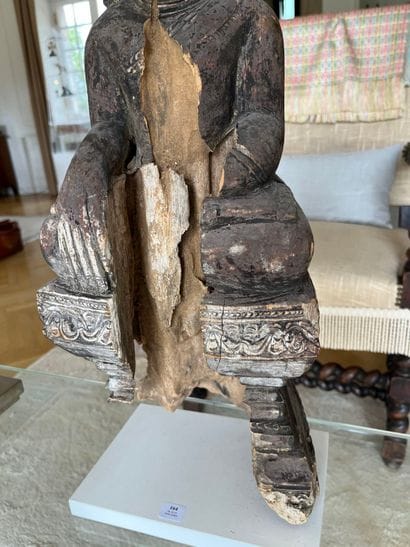 BURMA - 18th/19th century
Wooden Buddha with...