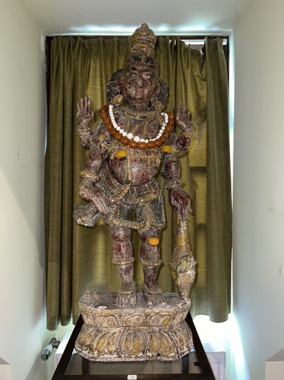 INDIA, 19th century
Shiva or divinity
Polychrome...
