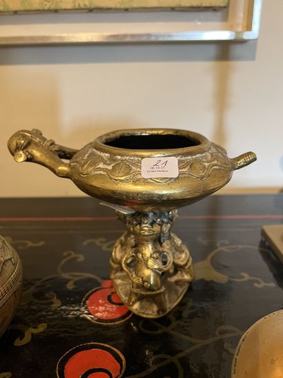 Bronze, brass and copper set including a...