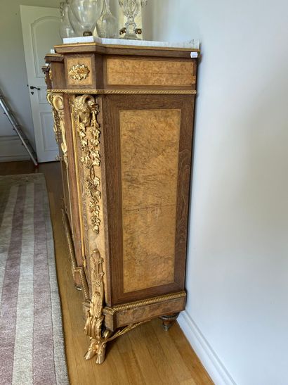 High sideboard in marquetry of foliate urns...