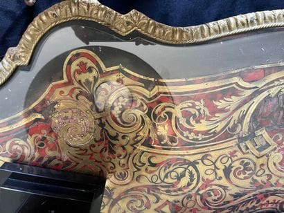 Violin table in Boulle marquetry and blackened...