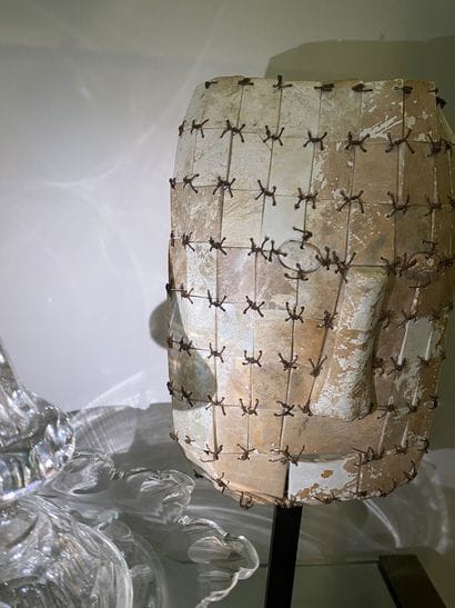 CHINA
Jade death mask 
Height 25 cm Width...