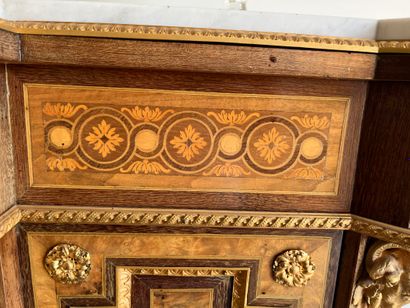 High sideboard in marquetry of foliate urns...