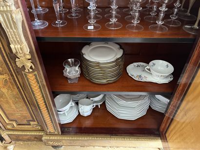 High sideboard in marquetry of foliate urns...