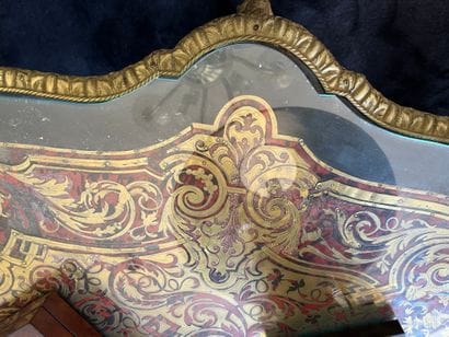 Violin table in Boulle marquetry and blackened...