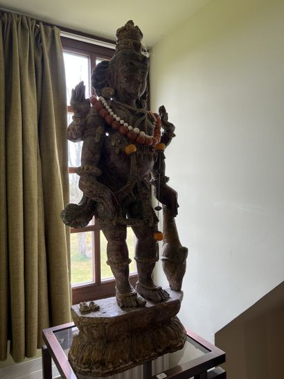 INDIA, 19th century
Shiva or divinity
Polychrome...
