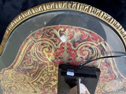 Violin table in Boulle marquetry and blackened...
