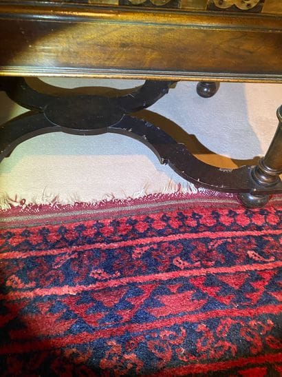 Wedding chest in rosewood with openwork floral...