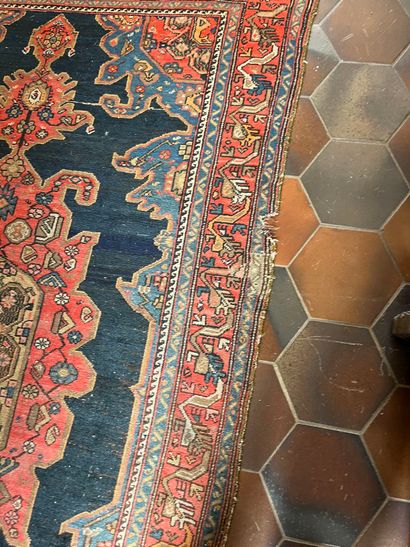 Wool carpet, hand-knotted, with polychrome...