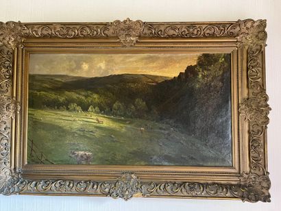 Late 19th century school
Cows in a landscape...