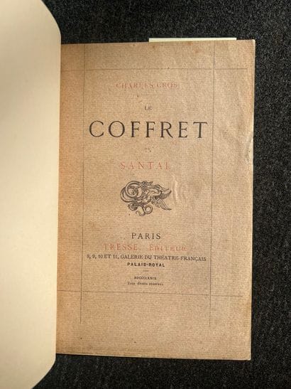 Cros Charles
Le coffret de santal. Paris:...