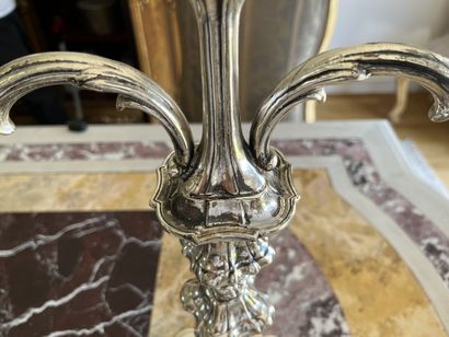 VALENTI, Spain
Pair of silver-plated three-light...