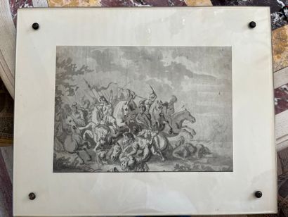 Dutch school, 18th century
Battle scene,...