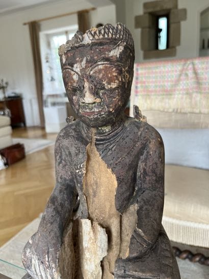 BURMA - 18th/19th century
Wooden Buddha with...