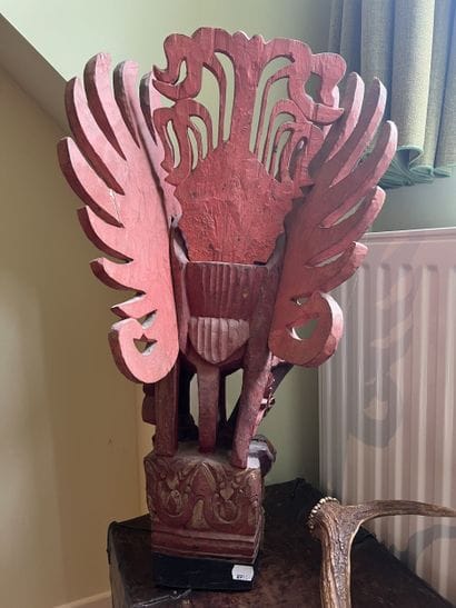 INDONESIA 
Garuda 
Carved polychrome wood...
