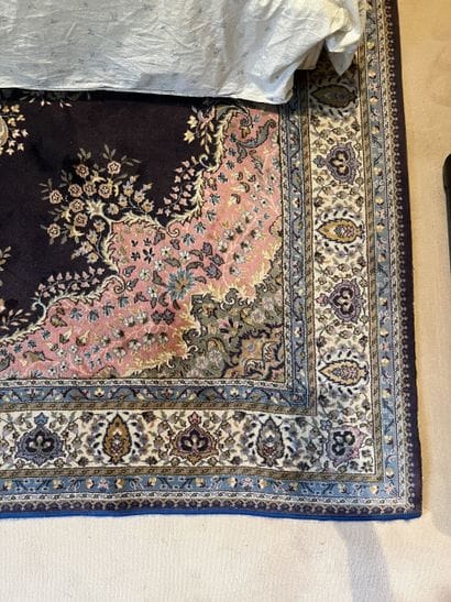 Wool mechanical carpet with polychrome decoration...