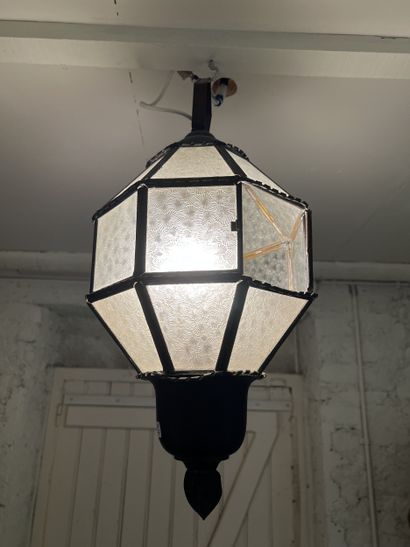 Petite lanterne en métal et verre (manque...