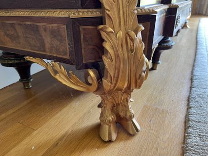 High sideboard in marquetry of foliate urns...