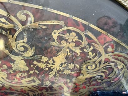 Violin table in Boulle marquetry and blackened...