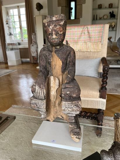 BURMA - 18th/19th century
Wooden Buddha with...