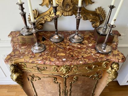 Buffet curved on the front and sides with...