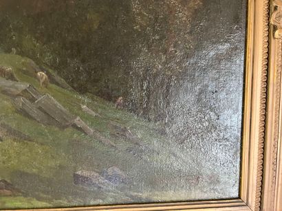 Late 19th century school
Cows in a landscape...
