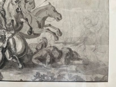 Dutch school, 18th century
Battle scene,...