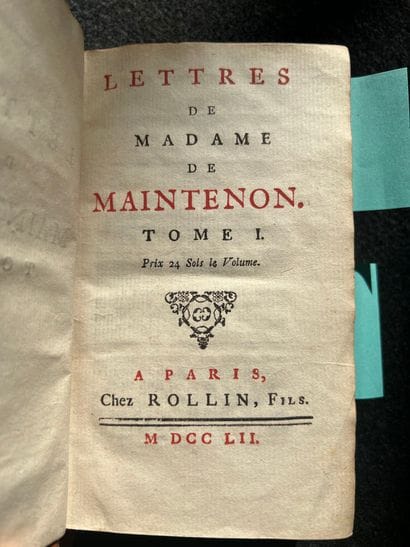 Aubigné Françoise, known as Madame de Maintenon
Lettres...