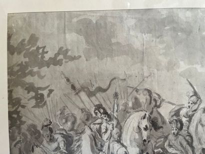 Dutch school, 18th century
Battle scene,...