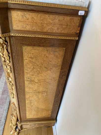 High sideboard in marquetry of foliate urns...