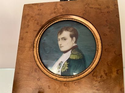 Two pendant miniatures: Napoleon 1st and...