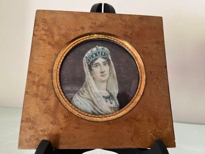 Two pendant miniatures: Napoleon 1st and...